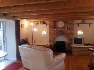 view of sofa in living area